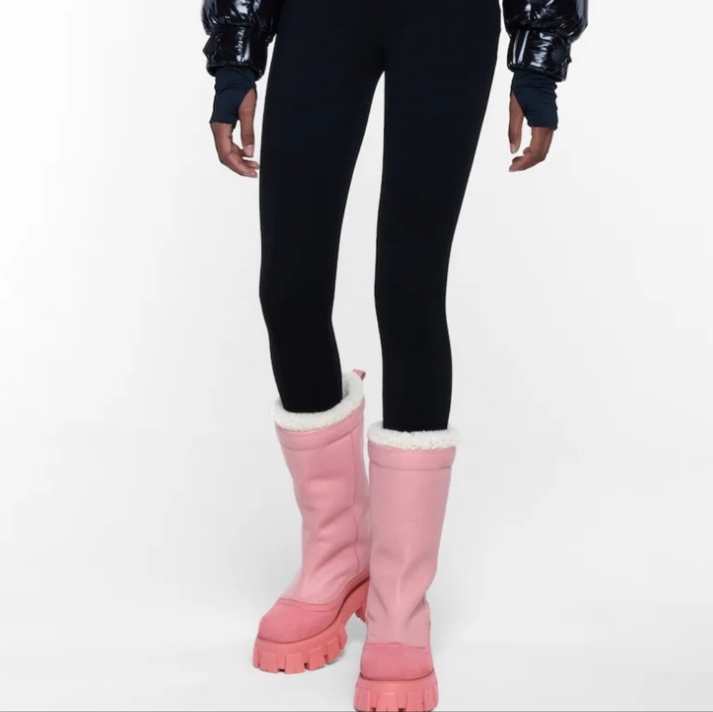 Prada Monolith shearling-lined leather boots